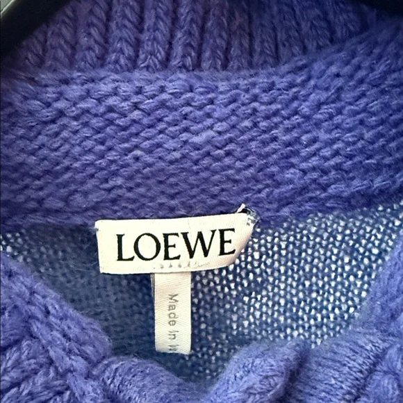 Loewe Mohair Polo Sweater Blue Size S - Picture 5 of 15